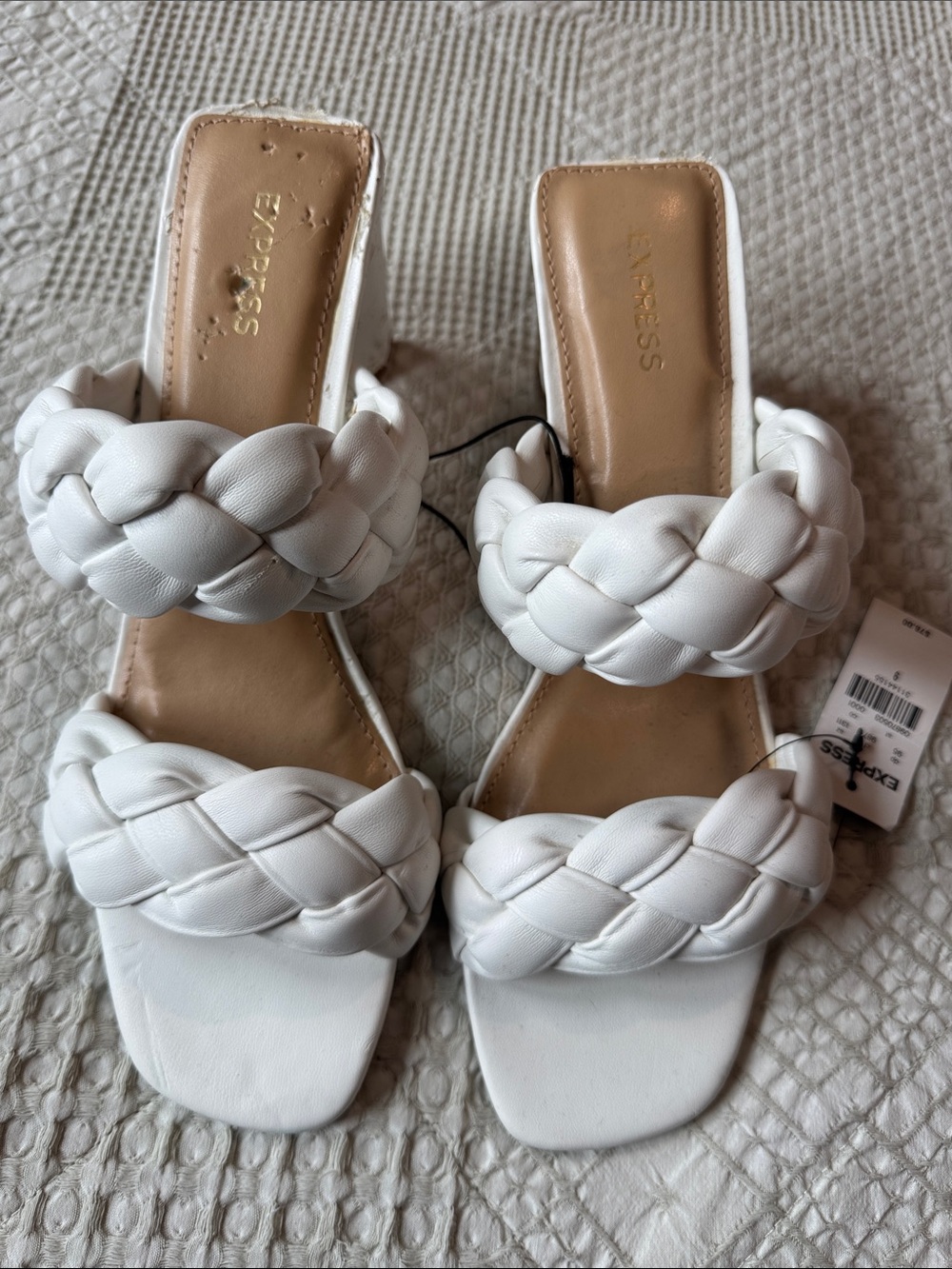 Express Sandals. NWT but damaged from storage. Never worn. Sold as is